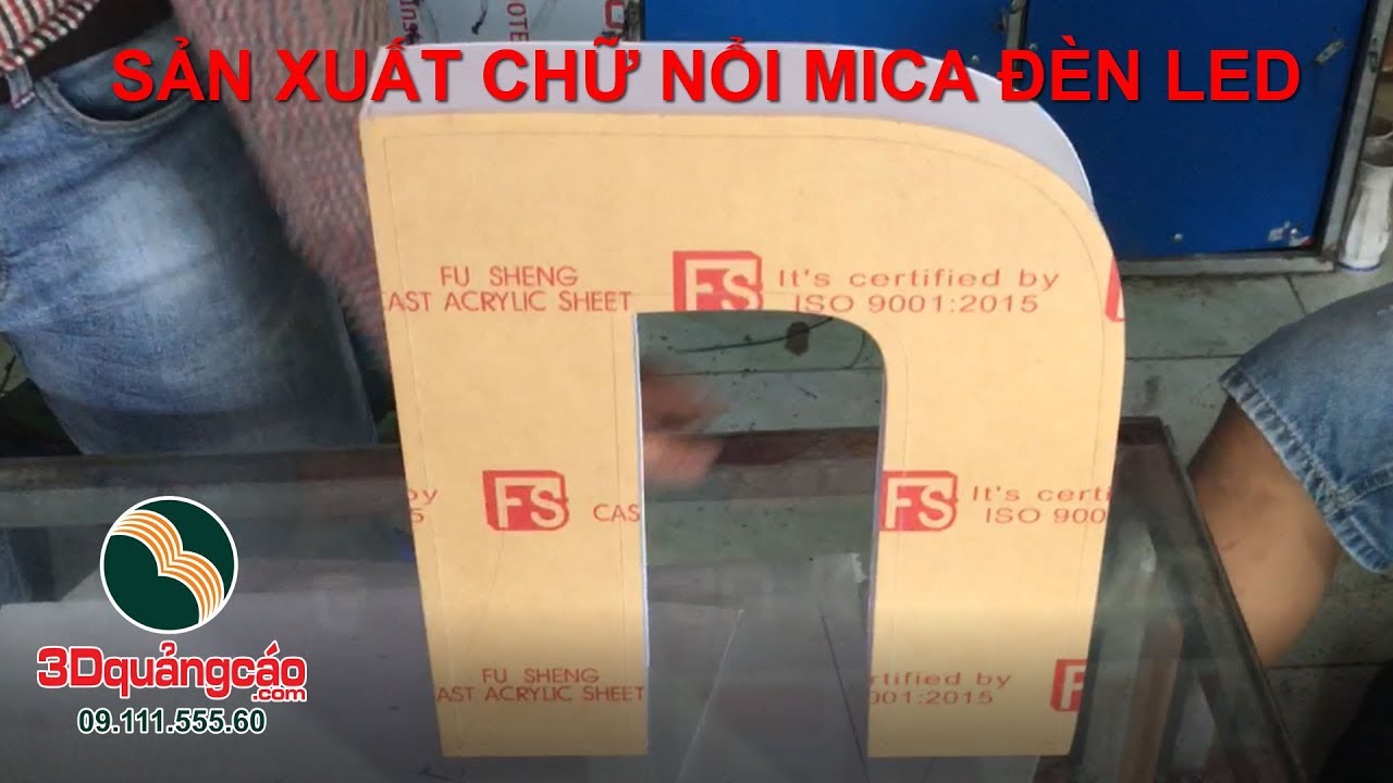 chữ nổi mica